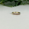 10K Yellow Gold White Sapphire & Diamonds Ring Size 8