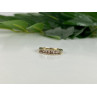 10K YELLOW GOLD WHITE SAPPHIRE & DIAMONDS RING SIZE 8