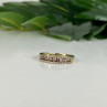 10K Yellow Gold White Sapphire & Diamonds Ring Size 8