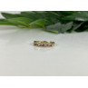 10K YELLOW GOLD WHITE SAPPHIRE & DIAMONDS RING SIZE 8