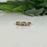 10K Yellow Gold White Sapphire & Diamonds Ring Size 8