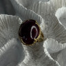 925 Sterling Silver Gold Plated Ruby Ring Size 7.5