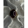 925 Sterling Silver Gold Plated Ruby Ring Size 7.5