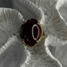 925 Sterling Silver Gold Plated Ruby Ring Size 7.5