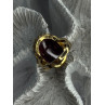 925 Sterling Silver Gold Plated Ruby Ring Size 7.5