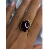925 Sterling Silver Gold Plated Ruby Ring Size 7.5