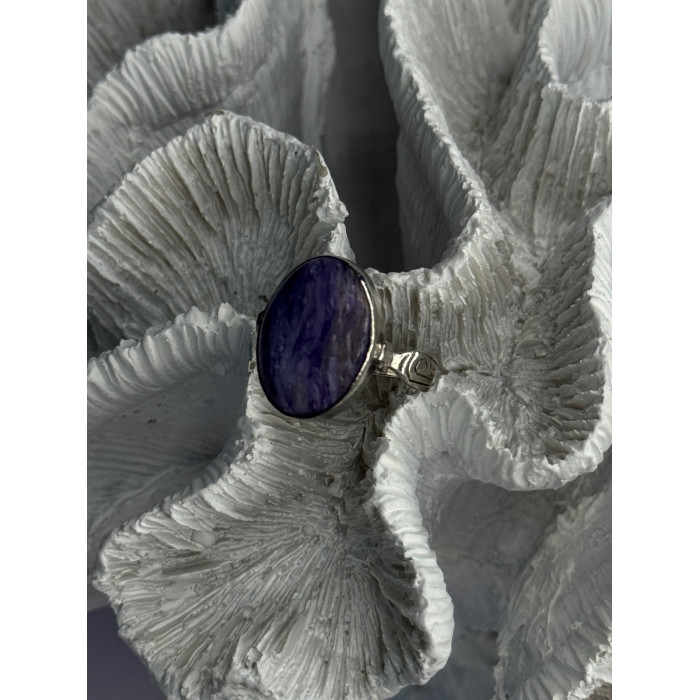 Vintage 925 Sterling Silver Charoite Ring Size 6