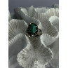 Vintage 925 Sterling Silver Malachite Ring Size 8.5