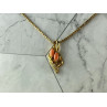 Chain With Pendant In Gilding Coral & CZ