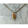 Chain With Pendant In Gilding Coral & CZ