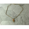 Chain With Pendant In Gilding Coral & CZ