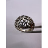 925 Sterling Silver Porous Flower Design Ring Size 8