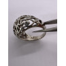 925 Sterling Silver Porous Flower Design Ring Size 8