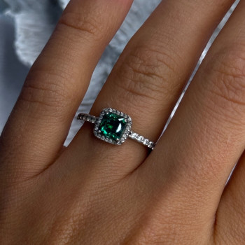 Ale 54 925 Sterling Silver Spinel & Beryl Ring Size 7