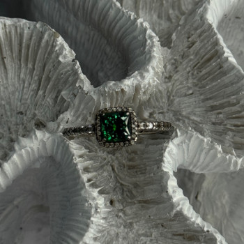 Ale 54 925 Sterling Silver Spinel & Beryl Ring Size 7