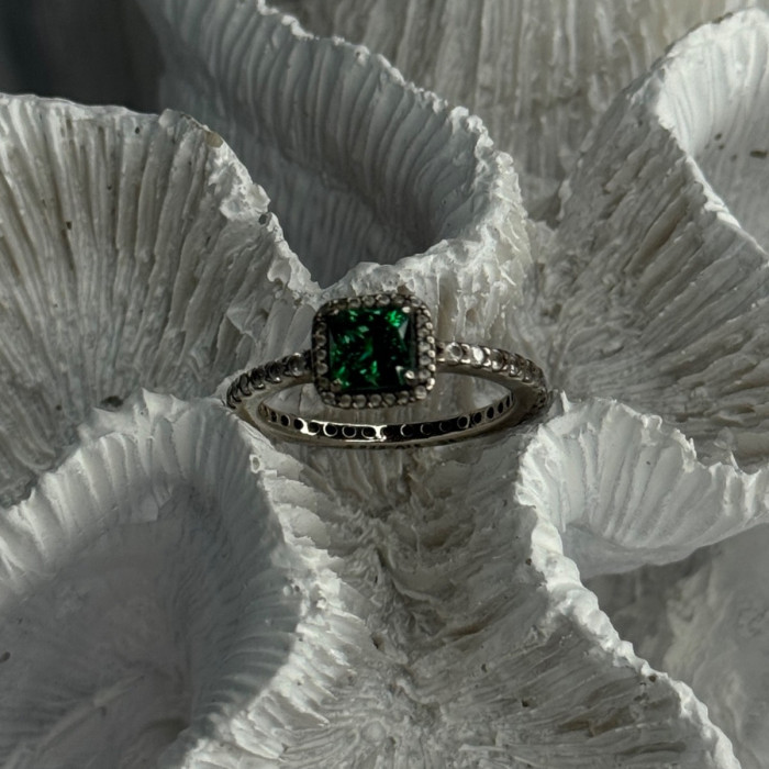Ale 54 925 Sterling Silver Spinel & Beryl Ring Size 7