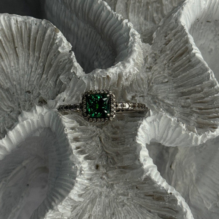 Ale 54 925 Sterling Silver Spinel & Beryl Ring Size 7