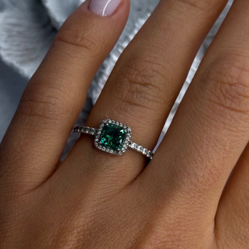 Ale 54 925 Sterling Silver Spinel & Beryl Ring Size 7