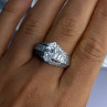 Shiny 925 Sterling Silver CZ Ring Size 9