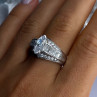 Shiny 925 Sterling Silver CZ Ring Size 9