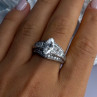 Shiny 925 Sterling Silver CZ Ring Size 9