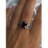 925 Sterling Silver Smoky Quartz CZ Ring Size 7.5