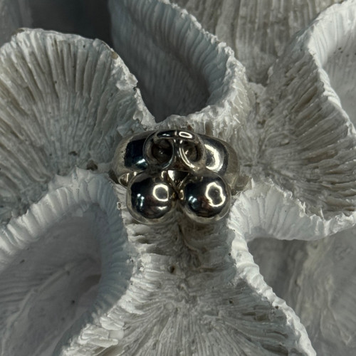 Vintage Bells 925 Sterling Silver Ring Size 7