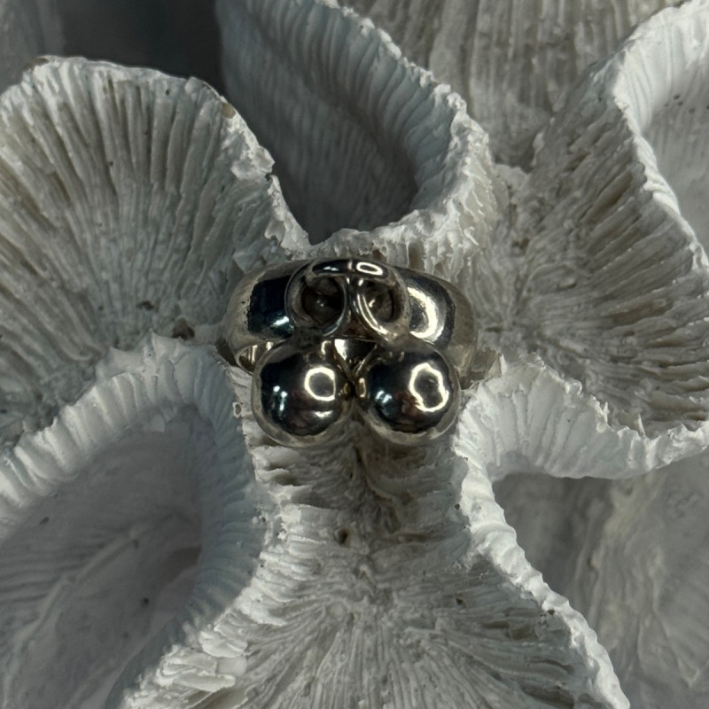Vintage Bells 925 Sterling Silver Ring Size 7
