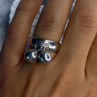Vintage Bells 925 Sterling Silver Ring Size 7