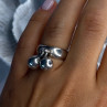 Vintage Bells 925 Sterling Silver Ring Size 7