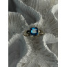 925 Sterling Silver Blue Topaz Ring Size 8
