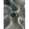 925 Sterling Silver Blue Topaz Ring Size 8