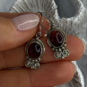 Vintage 925 Sterling Silver Tigers Eye Earrings Length 1.30 Inch