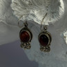 Vintage 925 Sterling Silver Tigers Eye Earrings Length 1.30 Inch