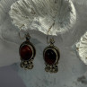 Vintage 925 Sterling Silver Tigers Eye Earrings Length 1.30 Inch