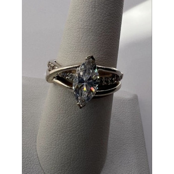 925 Sterling Silver CZ Ring Size 7.5