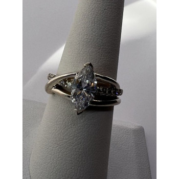 925 Sterling Silver CZ Ring Size 7.5
