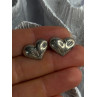 925 Sterling Silver Heart Earrings Length 0.50 Inch