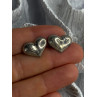925 Sterling Silver Heart Earrings Length 0.50 Inch