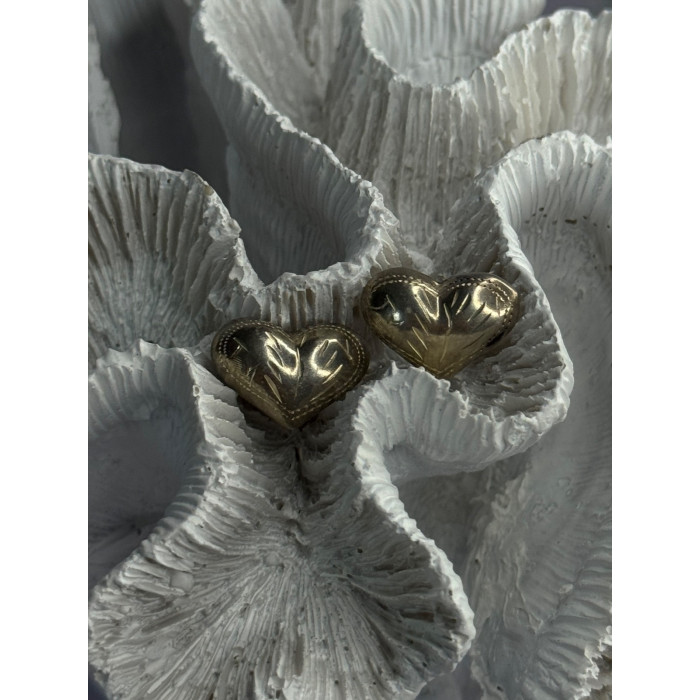 925 Sterling Silver Heart Earrings Length 0.50 Inch