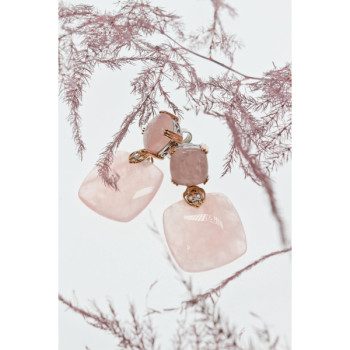 925 Sterling Silver Gold Plated Morganite 