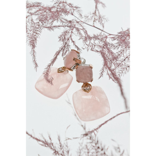 925 Sterling Silver Gold Plated Morganite 