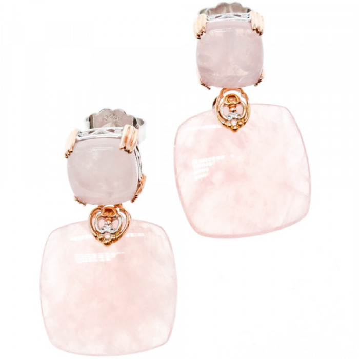 925 Sterling Silver Gold Plated Morganite 