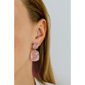 925 Sterling Silver Gold Plated Morganite 