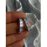 925 Sterling Silver Earrings Shiny CZ Length 0.90 Inch