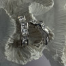 925 Sterling Silver Earrings Shiny CZ Length 0.90 Inch
