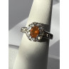 925 Sterling Silver Citrine, Goshenite Ring Size 6.5