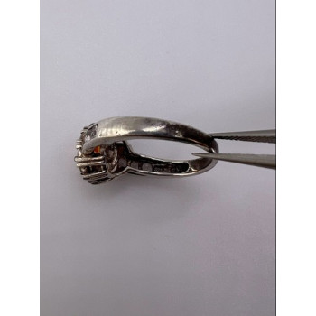 925 Sterling Silver Citrine, Goshenite Ring Size 6.5