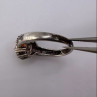 925 Sterling Silver Citrine & Goshenite Ring Size 6.5