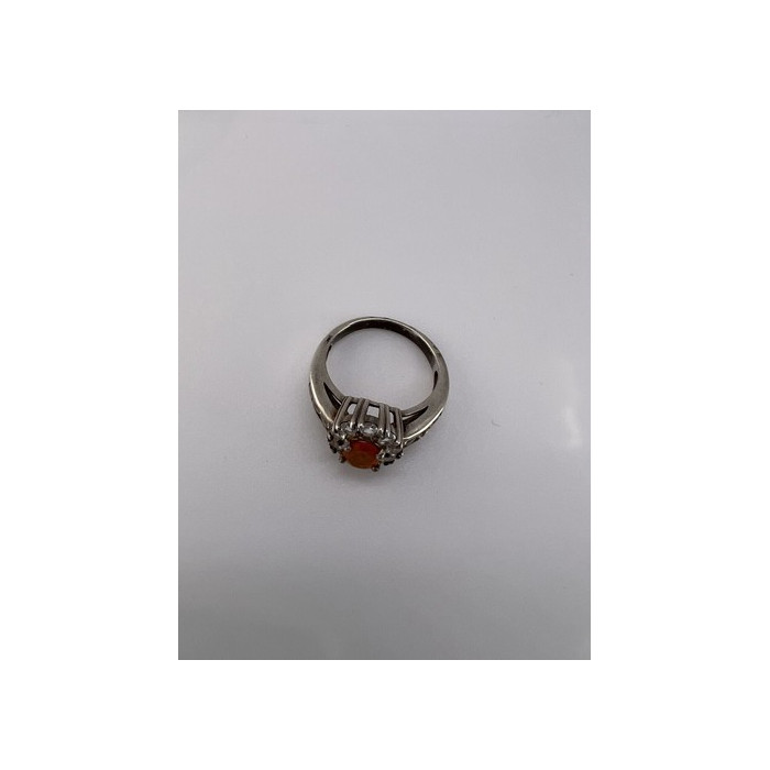 925 Sterling Silver Citrine, Goshenite Ring Size 6.5